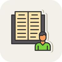 Diary Study Vector Icon Design