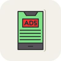 Mobile Advertising Vector Icon Design
