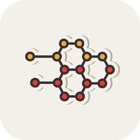 Molecular Structure Vector Icon Design