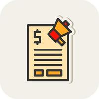 Marketing Budget Vector Icon Design