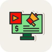 Paid Social Advertising Vector Icon Design