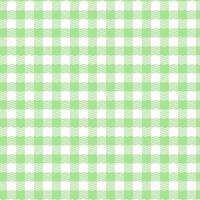 Plaid check patten in  white and green .Seamless fabric texture for print. vector