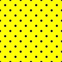 negro punto en amarillo antecedentes. vector
