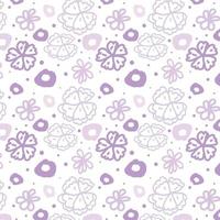 seamless pattern with cute flower. vector