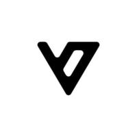 v resumen triángulo minimalista logo diseño vector