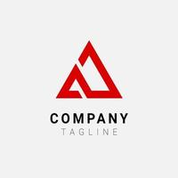 n triangle geometric minimalist logo design vector