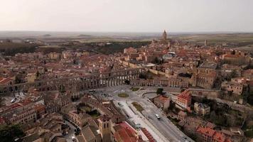 cittadina di segovia aereo metraggio video