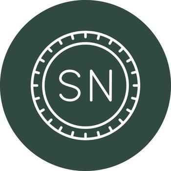 Senegal marcar código vector icono