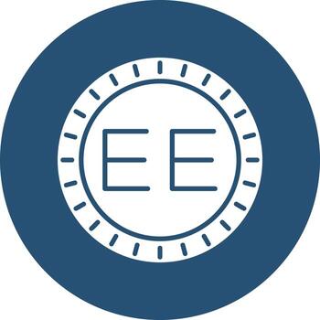 Estonia marcar código vector icono