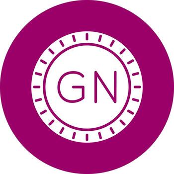 Guinea marcar código vector icono