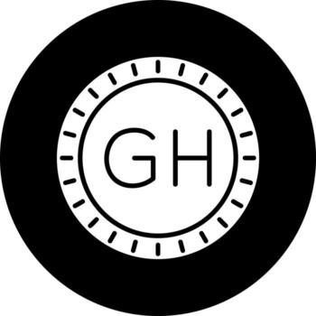 Ghana marcar código vector icono