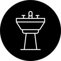 pelo lavar lavabo vector icono