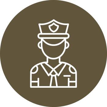 icono de vector de guardia de seguridad