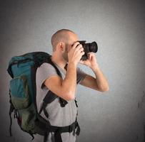 Explorer photographing landscapes photo