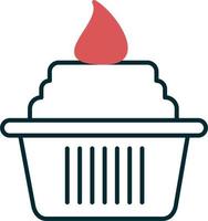 icono de vector de cupcake