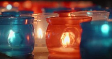 Religious Candles In A Church Altar video