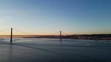 Aerial View Of The Coast of Lisbon video