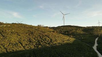 limpiar verde energía viento parque en Portugal video