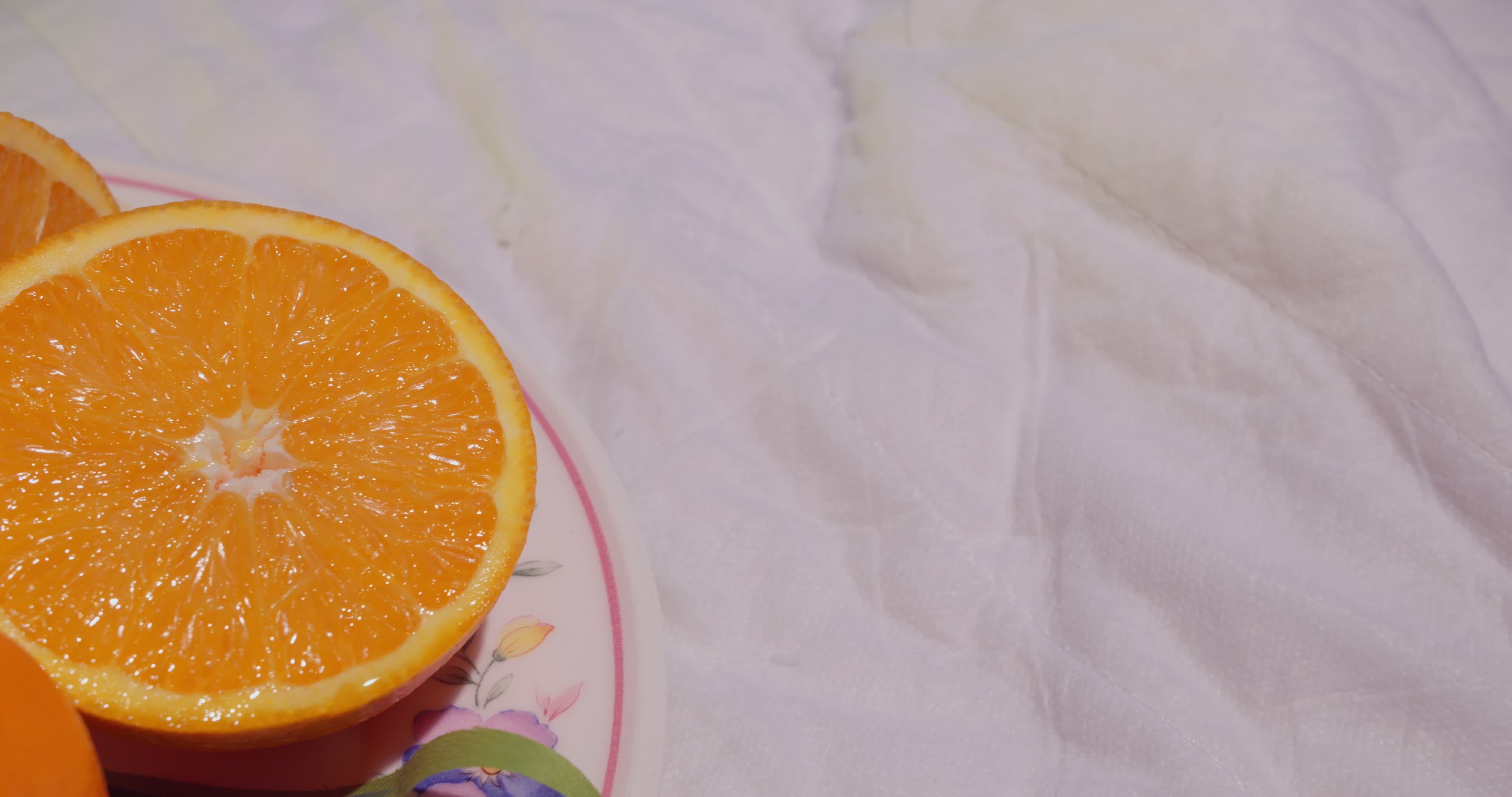 Oranges Laying On A Bed In The Morning 20722288 Stock Video at Vecteezy