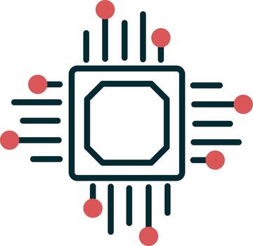 icono de vector de procesador