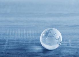 World glass sphere photo