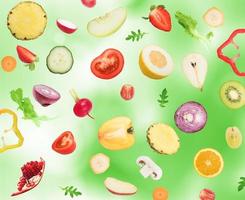 Fruits and vegetables background photo