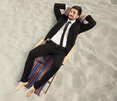 Businessman needs a vacation photo