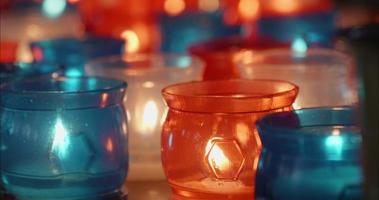 Religious Candles In A Church Altar video