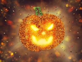 Many people together in a pumpkin shape. 3D Rendering photo