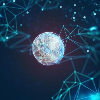 Concept of global internet connection network photo