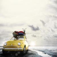 3D rendering of holiday on the road photo