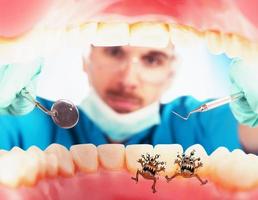 Patient with caries germs photo