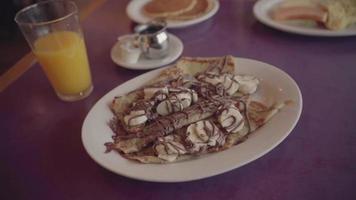delizioso prima colazione Pancakes video