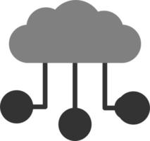 icono de vector de red de nube