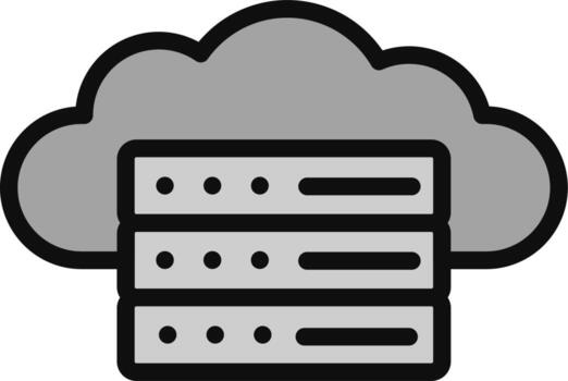 icono de vector de computación en la nube