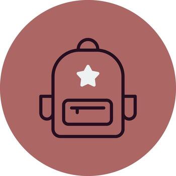 icono de vector de mochila