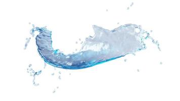 Image of a transparent water splash. 3d rendering photo