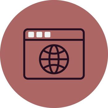 icono de vector de navegador web