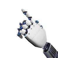 3D Rendering futuristic robot hand photo