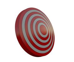 Target to hit, concept of aim for business success. 3d render photo