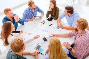 Business people that work together in office photo