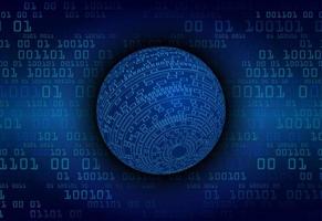 Modern World Map Holograph on Technology Background vector