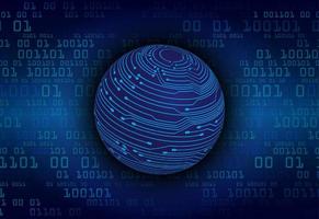 Modern World Map Holograph on Technology Background vector