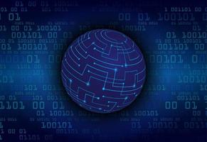 Modern World Map Holograph on Technology Background vector