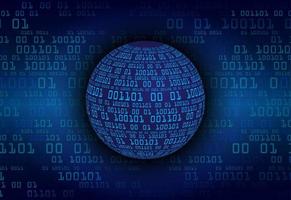 Modern World Map Holograph on Technology Background vector