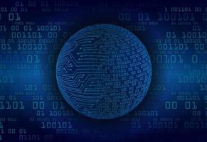 Modern World Map Holograph on Technology Background vector