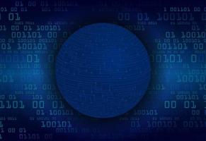 Modern World Map Holograph on Technology Background vector