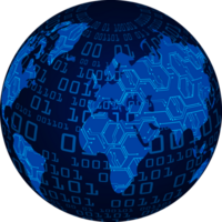 recorte de globo de mapa-múndi de tecnologia moderna png