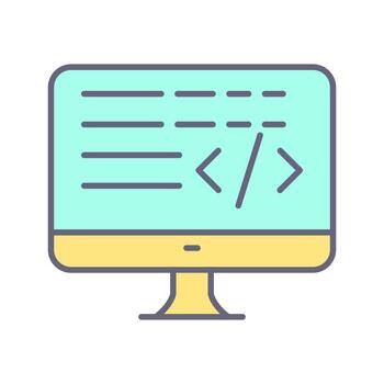 codificación único vector icono