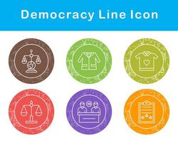 democracia vector icono conjunto